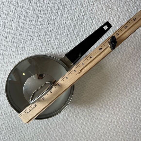 Vintage 70s Aubecq Pot Enamel Coated Steel Frying Pot Made in France, 1970s - Picture 8 of 15